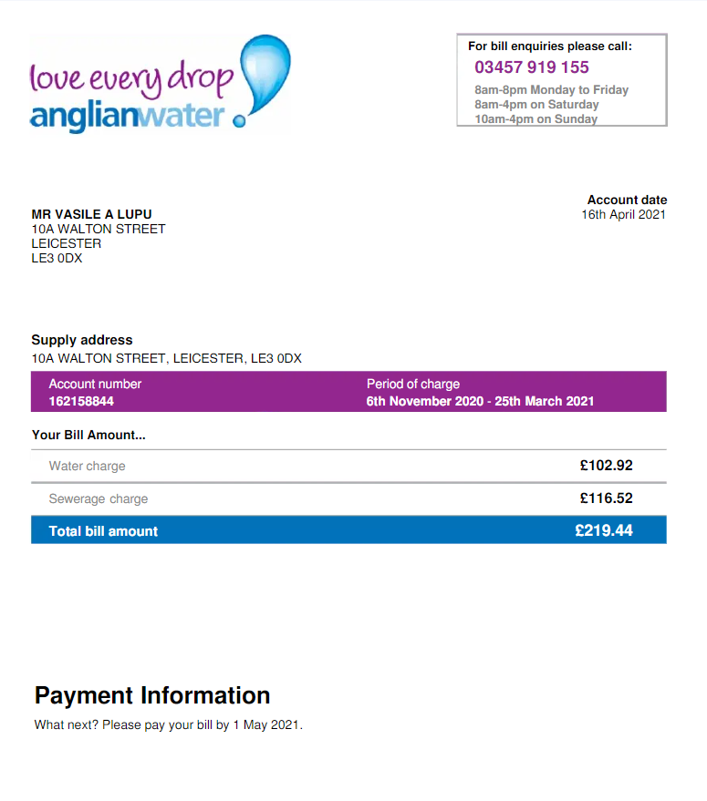  Minol USA business utility bill 